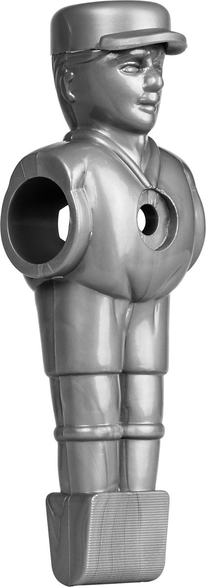 TUNIRO TURINO Tafelvoetbal Poppetjes Set van 22 Voor Ø 15 9 mm Zwart en Zilver