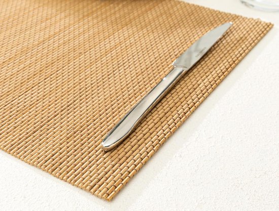 Noctiflorous Ovale geflochtene Platzsets, 30,5 x 45,7 cm, 6 Stück, für Esstische, natürlich