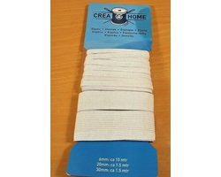 Elastiek hobby wit 3 maten 6 mm ca 10 meter 20 mm ca 1.5 meter 30 mm ca 1.5 meter - Kleding - Hobby - Knutselen - Naaien
