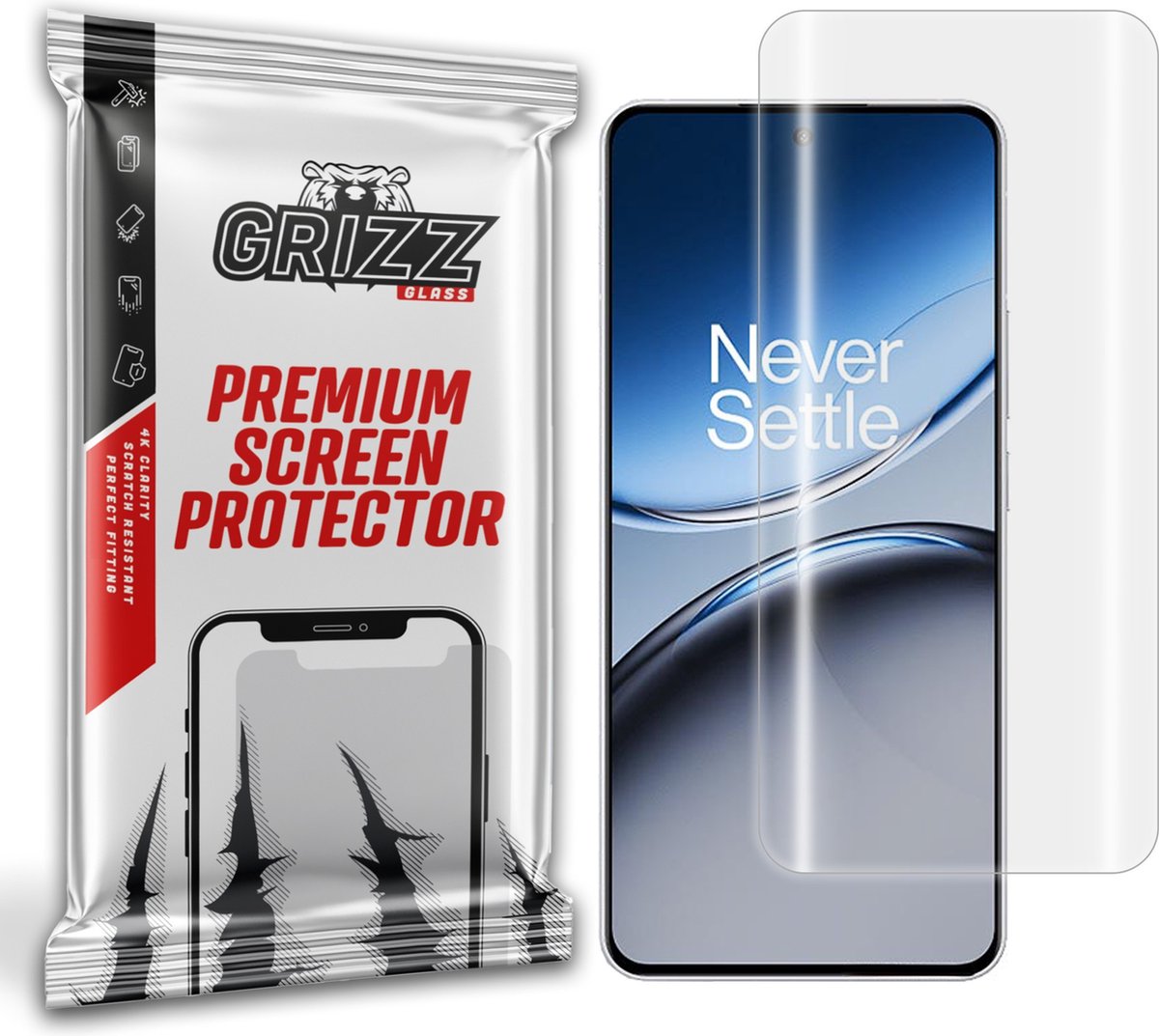 GrizzGlass HydroFilm Screenprotector voor OnePlus Nord 4 - Transparant