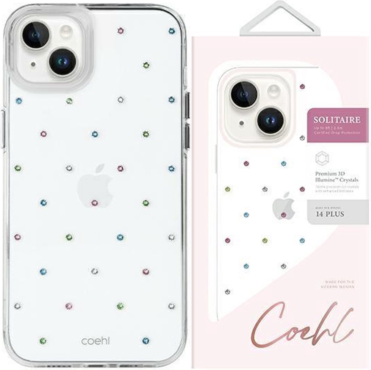UNIQ - Coehl - Solitaire iPhone - 14 - Plus - 6.7 - hoesje - transparant/helder