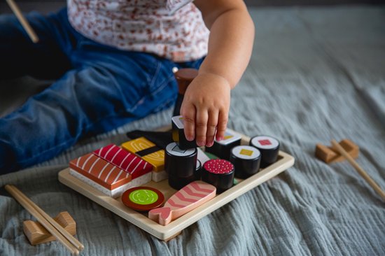 Tryco Houten Sushi Set - Speelgoedeten - 23-delige Sushi Speelset - Houten Speelgoed en Rollenspel - Vanaf 18 Maanden van Tryco — afbeelding 2