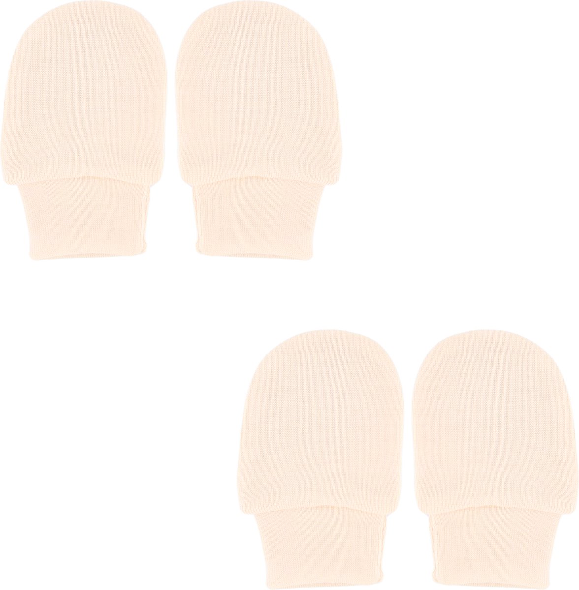 Jikkies® - Krabwantjes - Krabben - Anti Krabben - Newborn - 2 Paar - 0-6 maanden - Baby - Beige