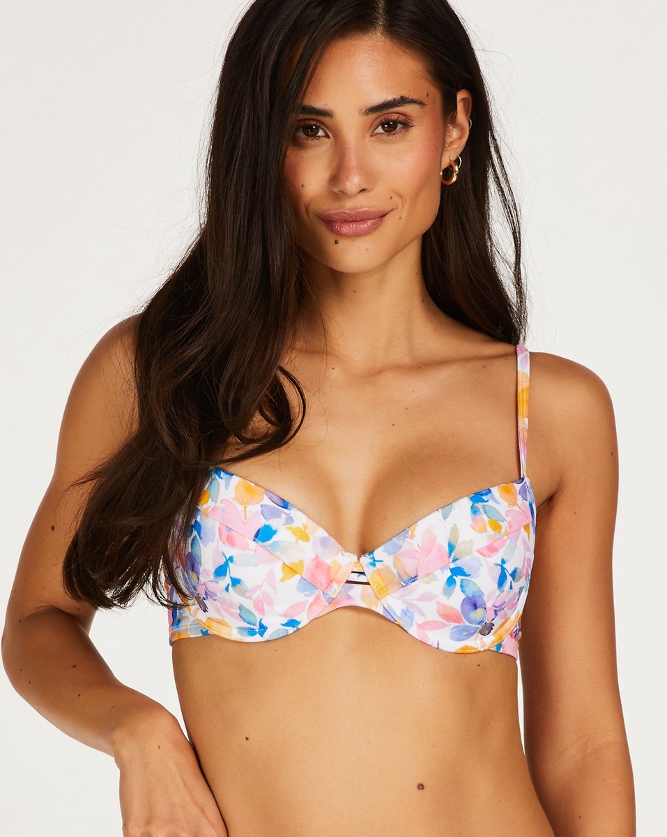 Hunkemöller Dames Badmode Voorgevormde beugel bikinitop Palma - Wit