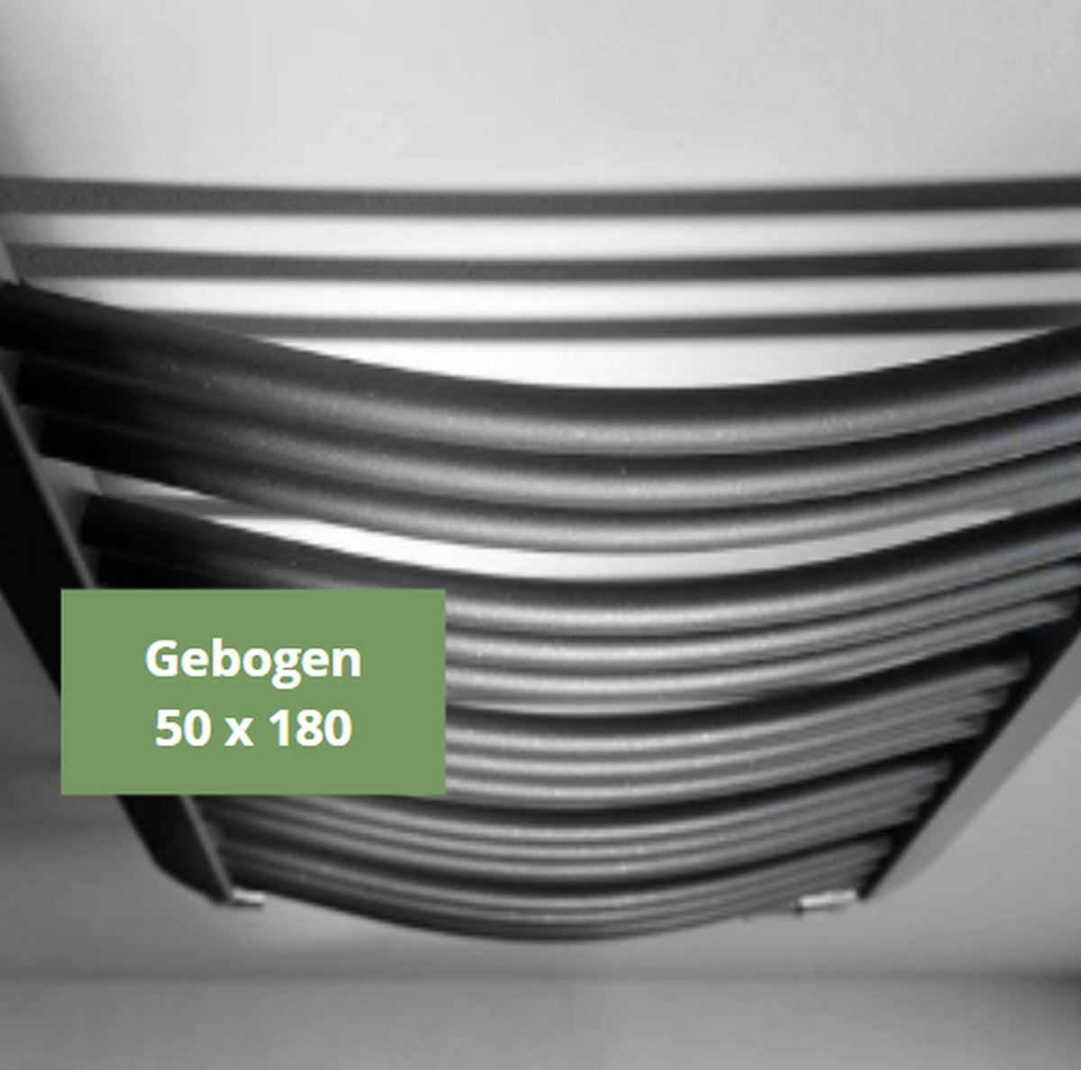 SYLRO® GIBRALTAR - ELEKTRISCHE BADKAMER RADIATOR - GEBOGEN - WIFI - 50 x 180cm - ZWART