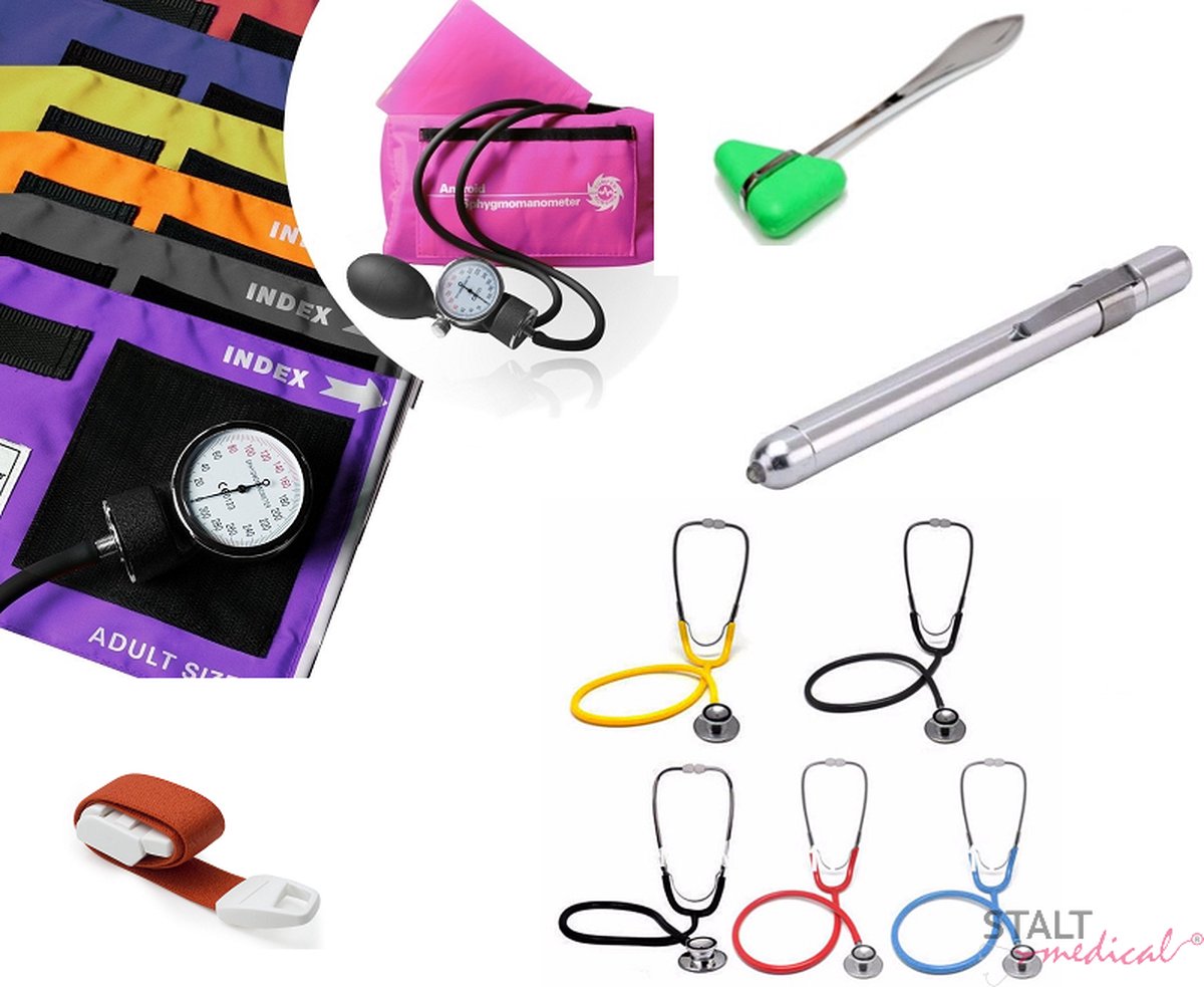 Goedkoopste Handmatige bloeddrukmeter basis set 5 producten oa stethoscoop ST-A096 (ROZE