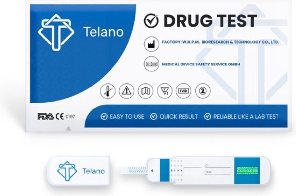 Goedkoopste Telano - 25 stuks Drugstest Cocaïne Dipcard - Drugtesten Urine COC