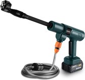 Yofidra Hogedrukreiniger, drukreiniger, met schuimkanon en waterpistool, 100 bar druk, 1200 W, 5 m slang, voor auto's, huis en tuin, elektrische druk
