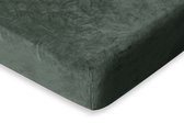 Eleganzzz Hoeslaken 200 gr/m2 Hoogwaardig Flanel Fleece 35cm Hoekhoogte - Green - 160x200 - Hoeslakens - Lits Jumeaux - Fluffy Hoeslaken