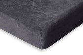 Eleganzzz Hoeslaken 200 gr/m2 Hoogwaardig Flanel Fleece 35cm Hoekhoogte - Dark Grey - 140x200 - Hoeslakens - Tweepersoons - Fluffy Hoeslaken