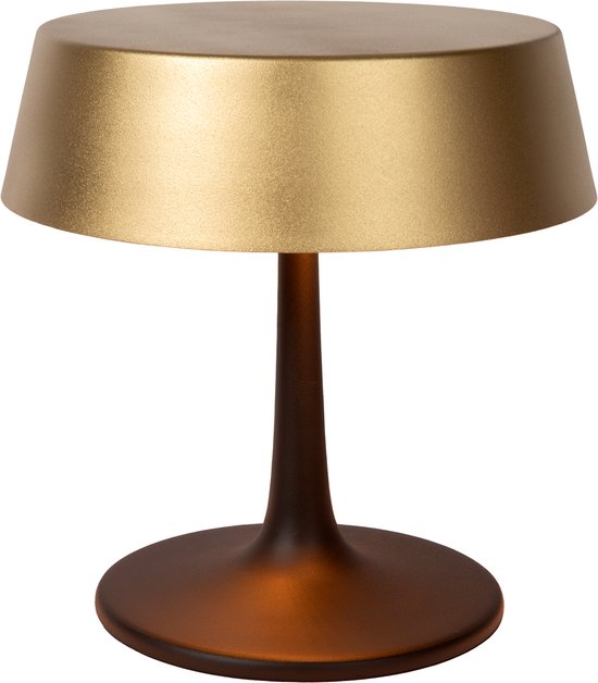 Atmooz - Tafellamp Matcha - Goud met Zwarte Binnenkant - Ø 28 cm - Metaal - G9 Fitting - Dimbaar - Modern Design
