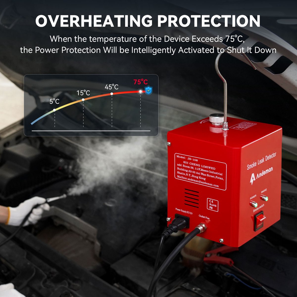 MR CARTOOL EVAP Rookmachine Auto Vacuüm Brandstofleiding Systeem Lekdetector Brandstoflekkage Diagnostische Tester DC12V Pijp Brandstoflektest met Manometer en Luchtstroommeter voor Alle Voertuigen MR CARTOOL EVAP Rookmachine Auto Vacuüm Brandstofleiding Systeem Lekdetector Brandstoflekkage Diagnostische Tester DC12V Pijp Brandstoflektest met Manometer en Luchtstroommeter voor Alle Voertuigen