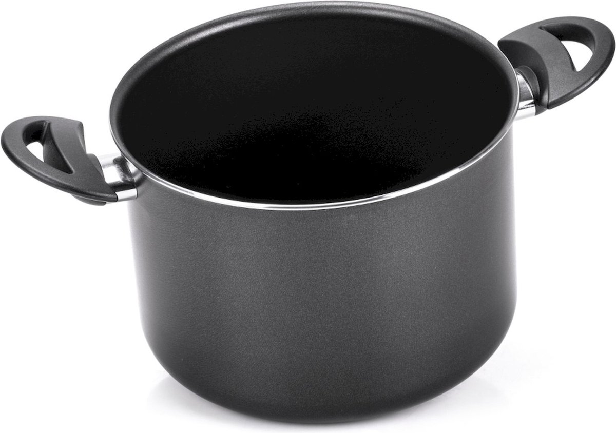 Moneta - Gea Braadpan Hoog Ø 22 cm - Gerecycled Aluminium - Zwart -