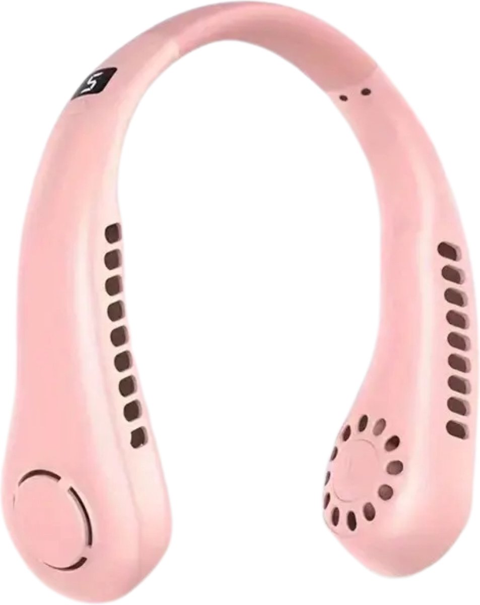 Bovista Nekventilator - Draagbare Gezichtsventilator - Neck Fan - Met Koeling - Hals - Hoofd - Roze - Verkoeler