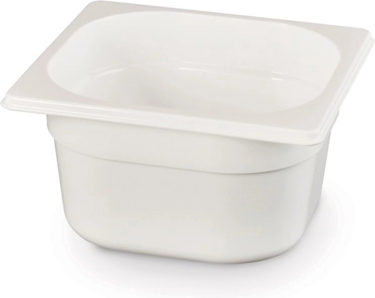 HENDI Gastronormbak – polycarbonaat – 2,4L – wit – temperatuurbestendig – stapelbaar
