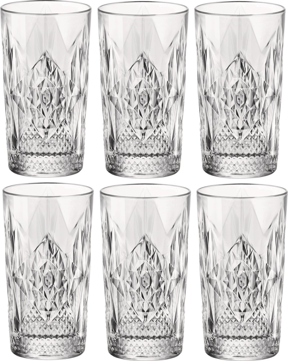 Bormioli Rocco Drinkglazen - 12x stuks - transparant - glas - 490 ml - Glazen / drinkglazen