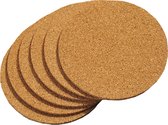 Onderzetters - 12x - 10 cm - kurk - glazen onderleggers