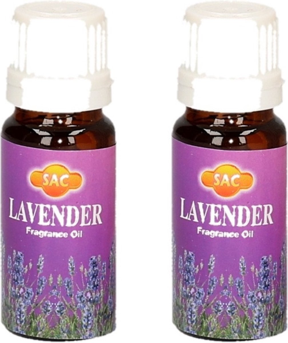 Goedkoopste 4x stuks geurolie lavendel geur 10 ml flesje - Aromaolie/parfumolie voor in geurbranders - Aromatische oliën