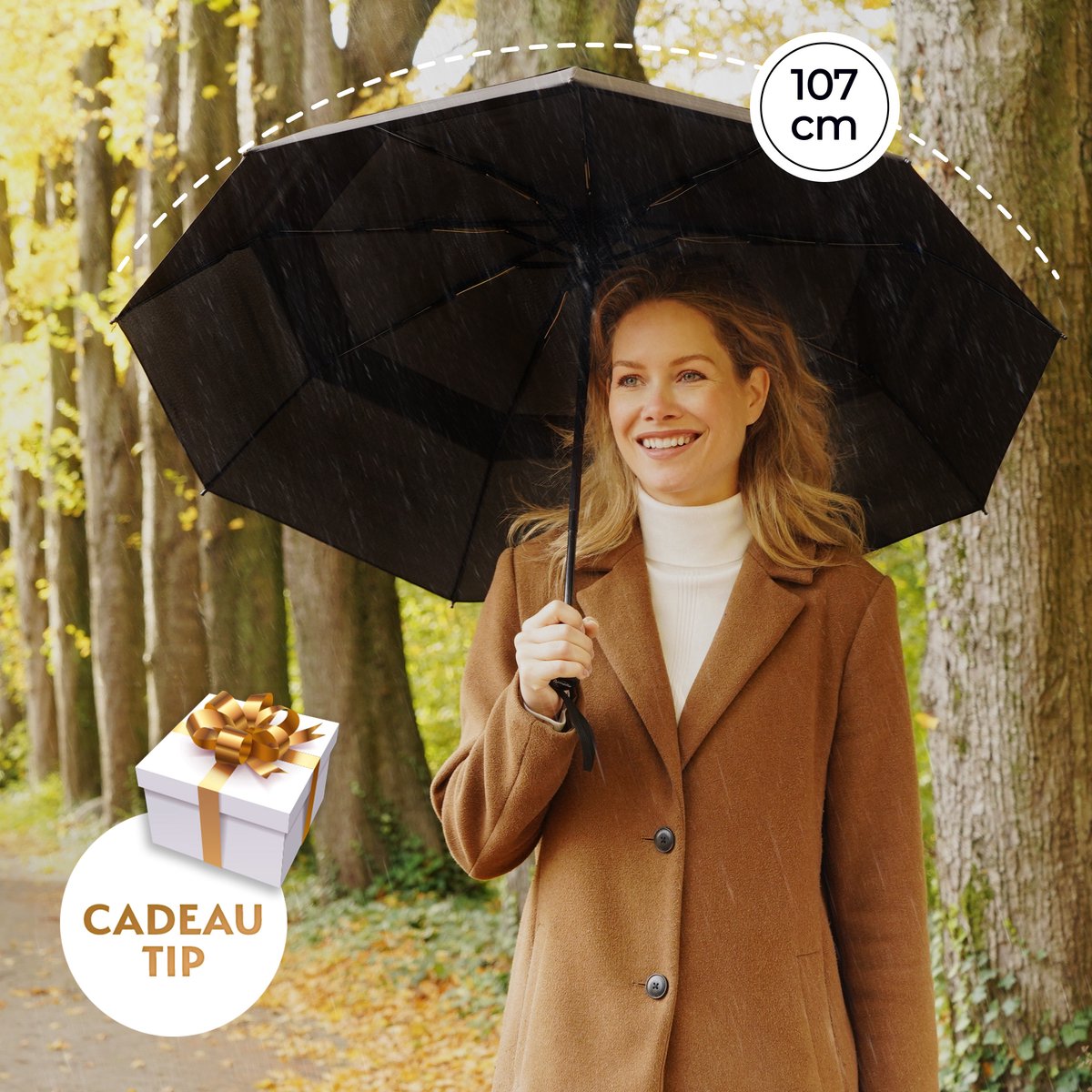 TUMELLA - Compacte Stormbestendige Reisparaplu - Automatisch Opvouwbaar - Lichtgewicht en Duurzaam — cadeau in Cadeau-ideeën - foto 3