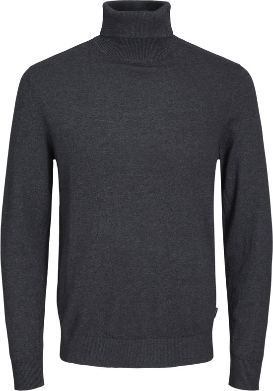 Jack and Jones Col Roulé Gris Foncé En Coton Et Viscose Col Col En V - L.