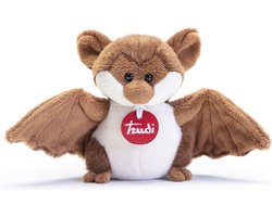 Trudi - Trudino Knuffel Vleermuis Parco Adamello Brenta 25 cm - Handgemaakt in Italie - Zacht pluche - Knuffeldier voor jongens en meisjes - Bruin - 25x14x8 cm maat XS