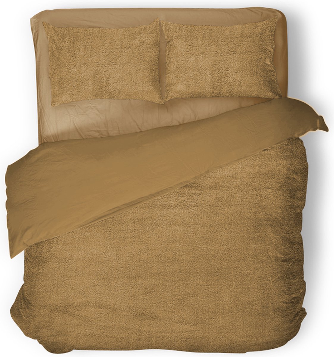 Eleganzzz Dekbedovertrek Teddy Pluche - Taupe - Teddy Dekbedovertrek - Dekbedovertrek 240x200/220cm - Lits Jumeaux dekbedovertrekken - 240x220cm - Fluffy Dekbedovertrek