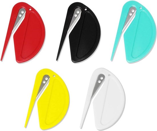Set Pakketopeners Met Keramisch Mes – 3 Stuks, Automatisch Intrekbaar, ABS-behuizing, Magneet, Geschikt Voor Karton En Tape