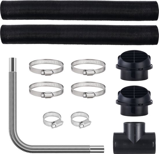 Door de Romp Uitlaatpijp Socket, Door de Romp Uitlaat Huid 316 Roestvrij Staal Spiegel Gepolijst 24mm OD voor Heater Marine Vrachtwagen (Kromming