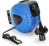 Bol.com Automatische kabelhaspel 20m kabelhaspel 180 °zwenkbaar met muurbeugel kabeltrommel haspel automatisch oprollen en afrol... aanbieding