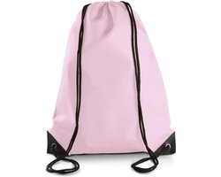 Rugzak/Gymtas/Sporttas/Zwemtas met draagkoordjes KI0104, 34x 44 cm, 13 L, kleur Licht Roze
