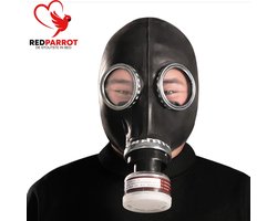 Gasmasker inclusief filter - BDSM - Bondage - Erotisch masker - Elastisch - Rubber - Sex - Rollenspel - Onderwerping