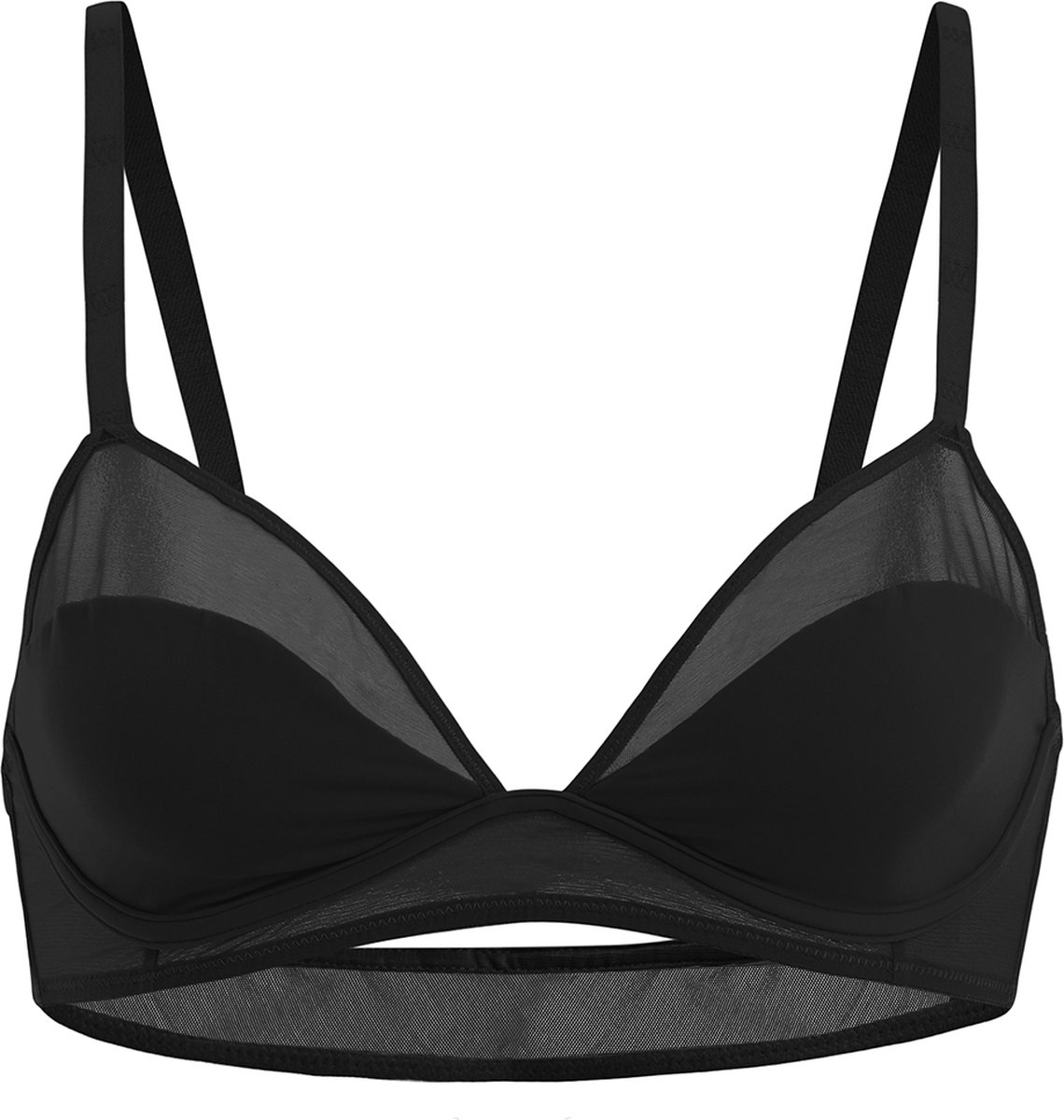 Wolford Long Line Bralette Dames Beha - black - Maat S