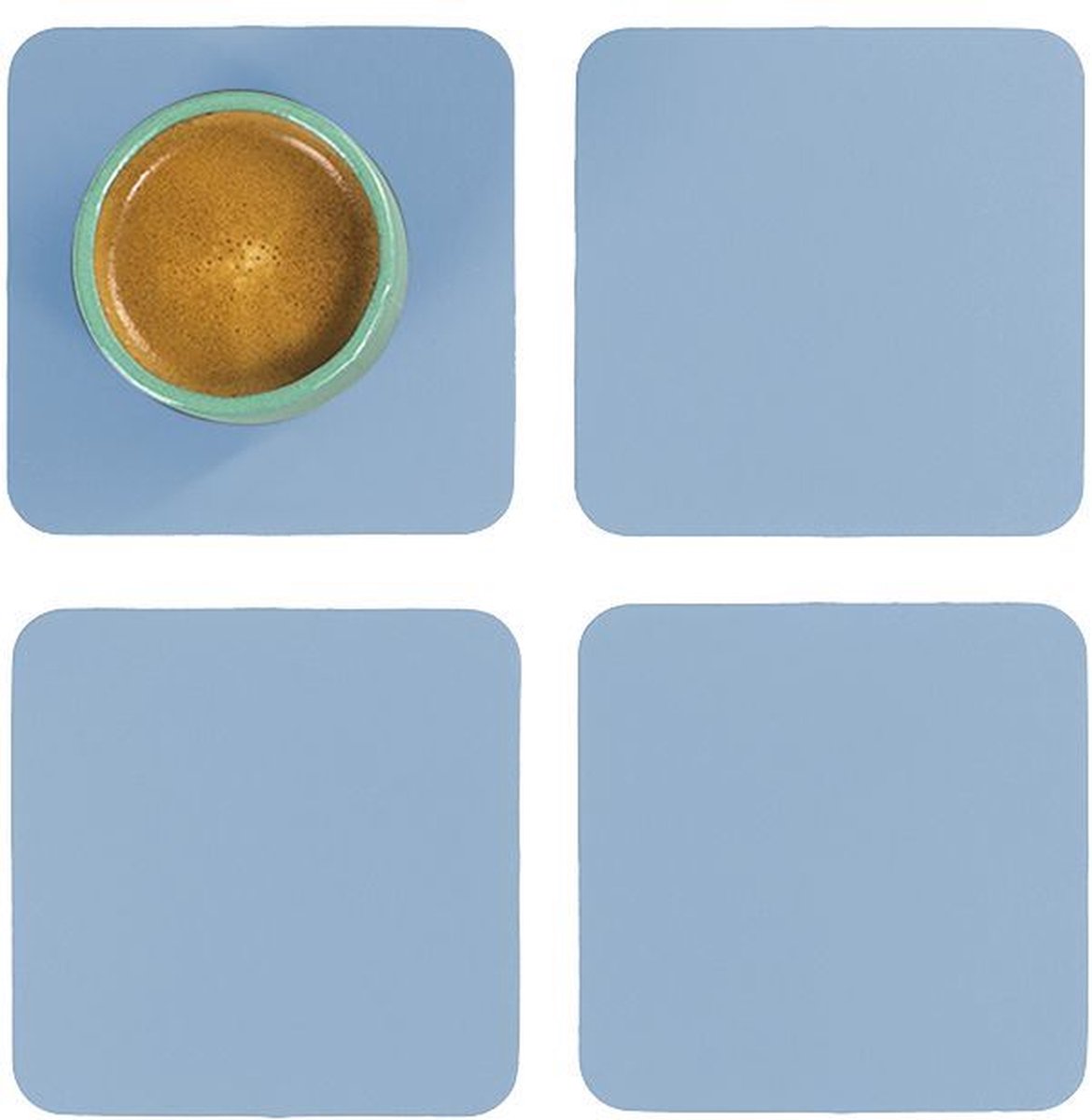 Vacavaliente - Home Accents Ruca Square Coasters (x4) Morning Blue