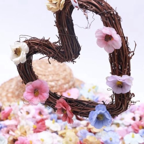 DAGORD 100 stuks kunstbloemen madeliefjes, gemengde kleine