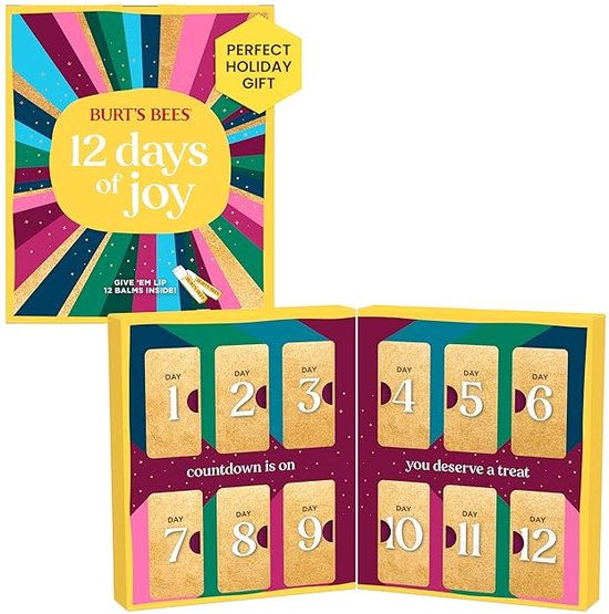 Burt's Bees - 12 Days of Joy Lip Balm Adventskalender Cadeauset