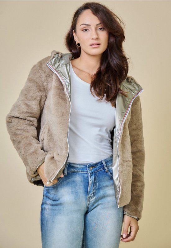 Veste bronze double face taille M bol