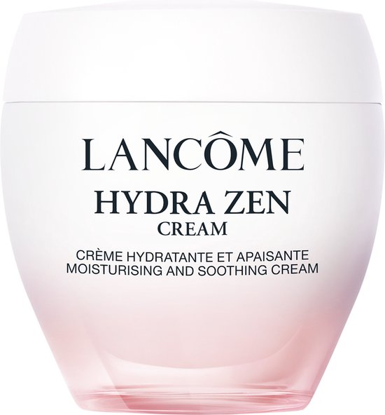 Lancôme Hydra Zen crème pot met roze gradiënt.