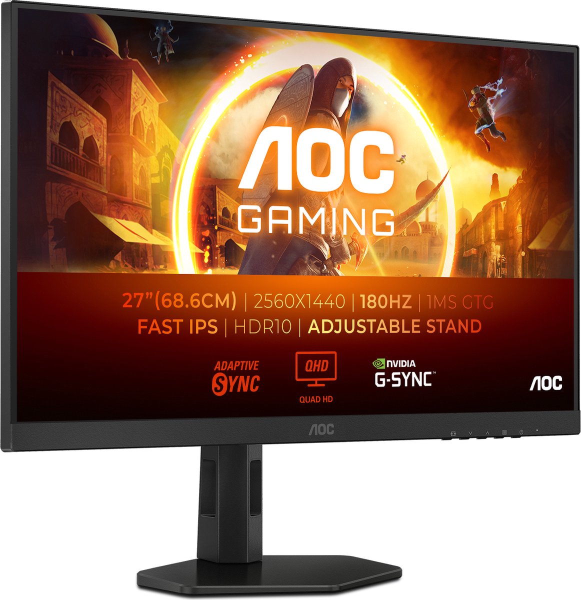 AOC Q27G4XF gaming monitor 180 Hz, HDMI, DisplayPort