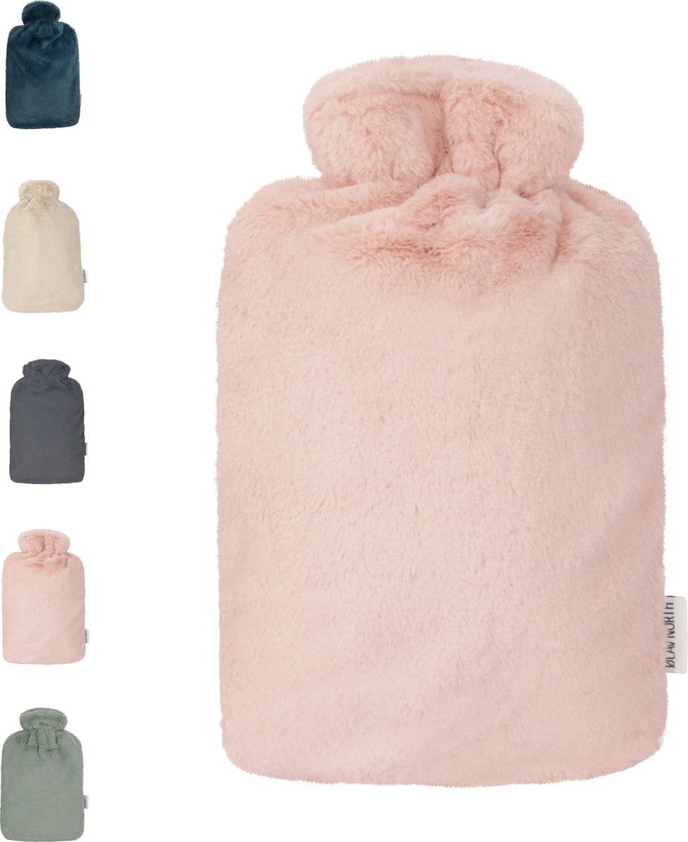 Goedkoopste Ølav North – Kruik met Nordic Fur hoes - Tot 6 uur warmte - Heerlijk zacht - Warmwaterkruik - 1.8 liter – Frosted Rosé - Cadeau voor haar, vrouw, vriendin