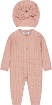 Dirkje meisjes boxpak + mutsje Blushed pink - grow
