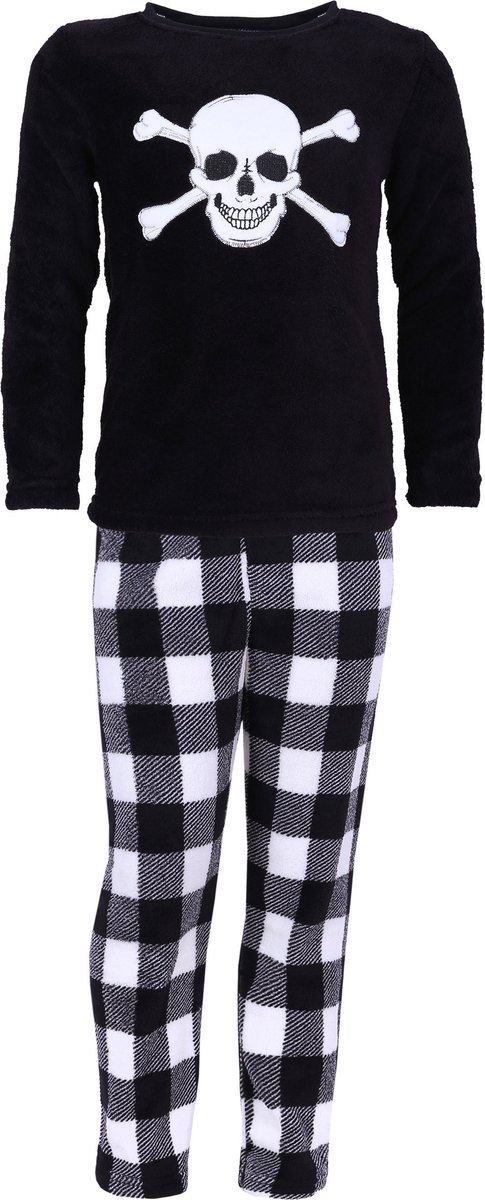 Zwarte en witte doodshoofdpyjama