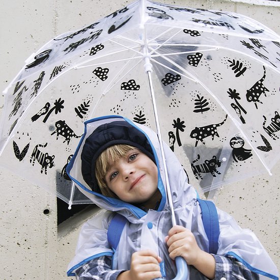 Clima Bisetti - Regenponcho kinderen Blauw 2-4 jaar - regenponcho peuter - regenponcho kind