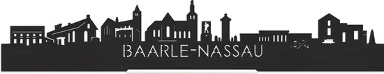 Skyline debout Baarle- Nassau Bois Zwart - 60 cm - Décoration d'intérieur design - Décoration à poser et à suspendre - Plus de villes disponibles - Cadeau pour lui - Cadeau pour elle - Anniversaire - Pendaison de crémaillère - Intérieur -