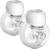 Bol.com White-label Borstkolf Electrisch Dubbel - Elektrische Borstkolf - Draadloze - Handsfree - Wit aanbieding