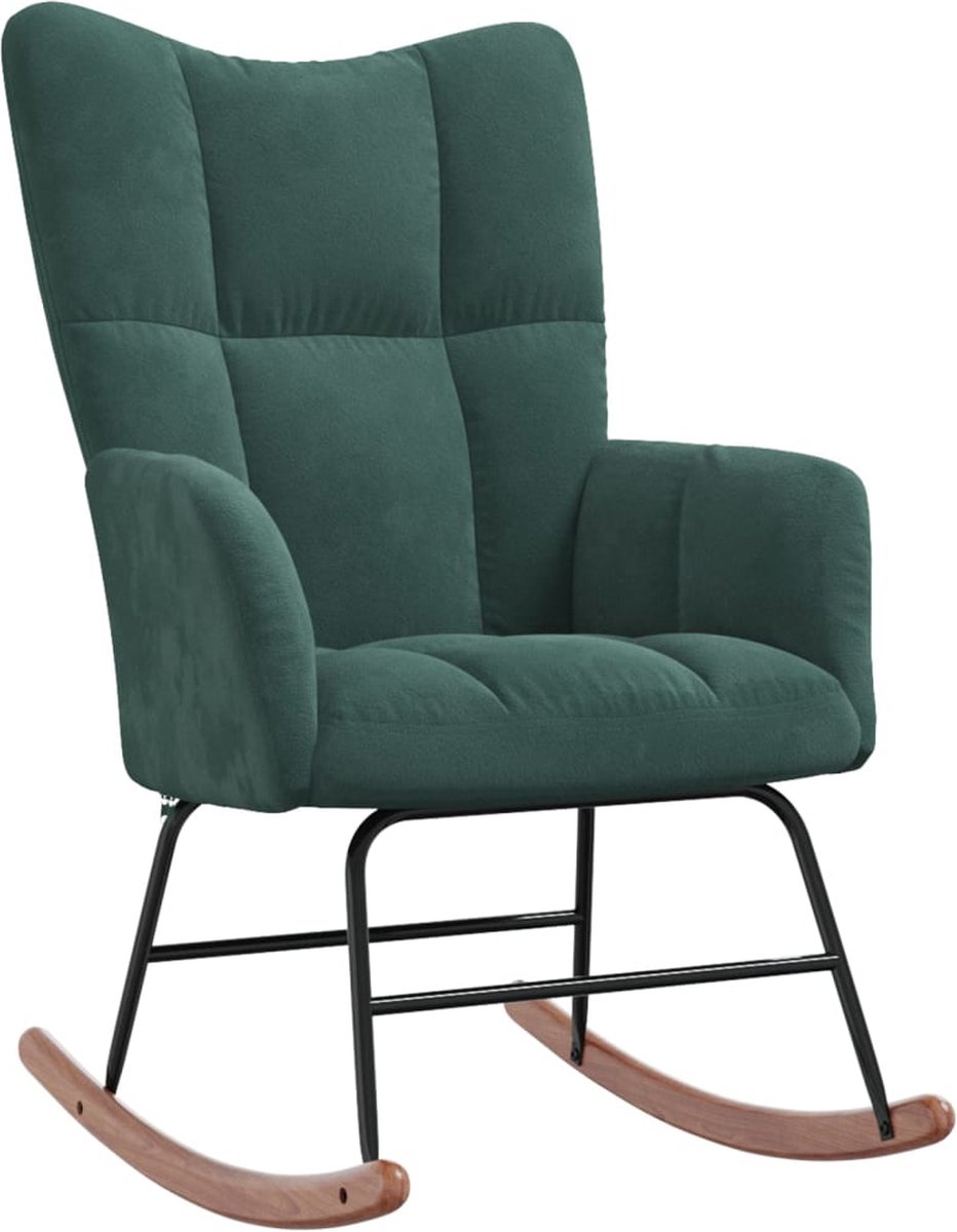 Fauteuil - Relaxzetel - Relaxstoel - Relaxfauteuil - Stoel - Met armleuning - Voor één Persoon - Donkergroen
