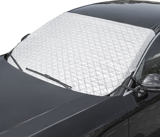 Foto: Proplus autofolie anti vries deken auto vorstdeken auto voorruit zonwerende raamfolie voorruithoezen antivries ijsdeken auto voorruit bescherming auto 4 laags 144 5 x 95 cm zilver