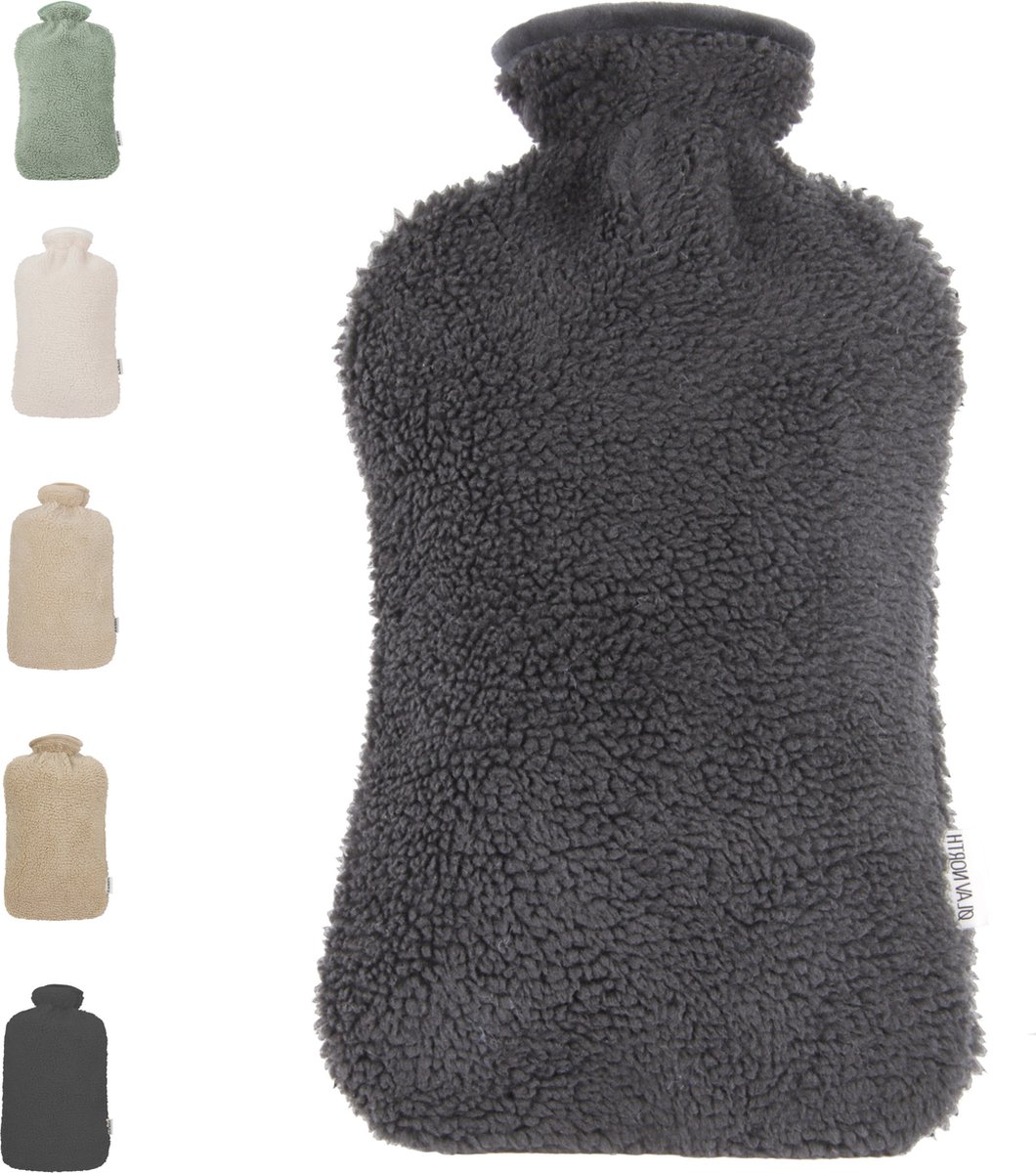 Goedkoopste Ølav North – XXL Kruik met Teddy Hug hoes - Tot 8 uur warmte - Warmwaterkruik - 3.4 liter – Stone Grey - Cadeau voor haar, vrouw, vriendin