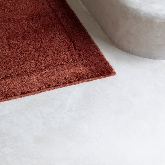 RTBQJ-AT Extra grote badmat 120 x 80 cm badkamermatten, antislip absorberende badmatten voor badkamer, microvezel zacht badkamertapijt, machinewasbare douchemat buiten douche rode badmat