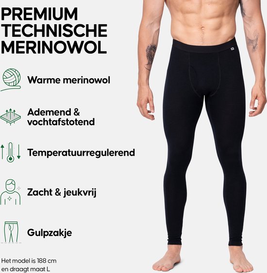 Legging Thermique En Laine Mérinos Pour Homme - Danish Endurance, Avec Ou Sans Braguette