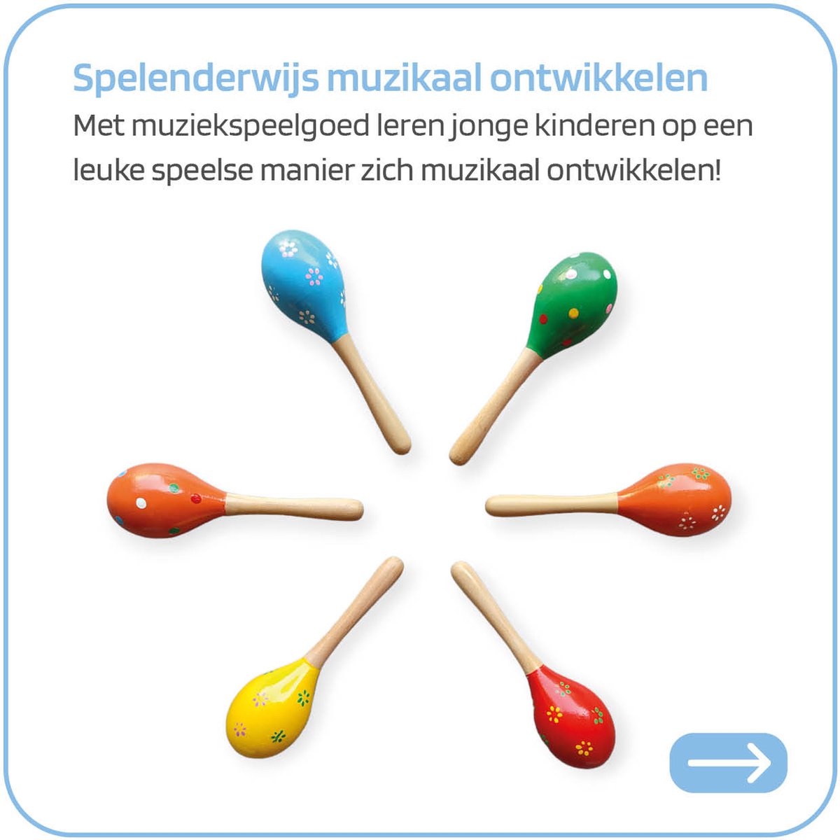 Jobber Toys Houten Sambaballen Kinderen - Ritme - 2 stuks - Assorti — afbeelding 6